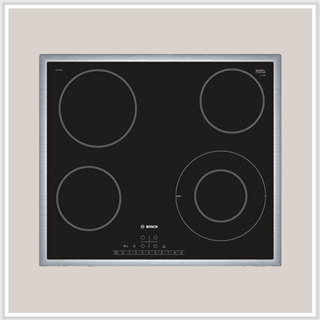 Bếp Bosch HMH.PKF645FN1E  | Bếp điện 60cm, 4 vùng nấu, mặt kính ceramic (mẫu kế thừa của PKF645E14E) Series 6